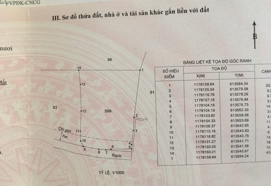 4 TỶ BÁN ĐẤT CẦN GIỜ,XÃ BÌNH KHÁNH GIÁ CHỈ 1,8TR/M TỔNG DIỆN TÍCH 2133M GIÁ 4TY TL CC LH 0702275588