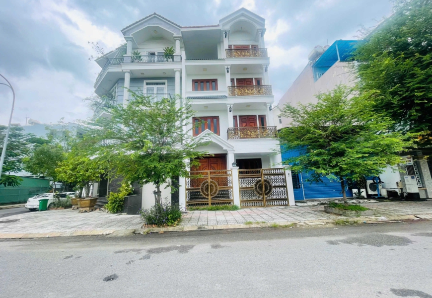 Tiếp tục giảm giá..còn 60tỷ Bán cặp biệt thự Góc 2MT khu Sadeco ven sông Tân Phong,bảo vệ 24/7