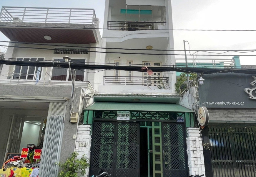 Bán nhà 3 lầu mặt tiền đường 62 lâm văn bền, p. Tân Hưng, ( Q7 cũ ) 