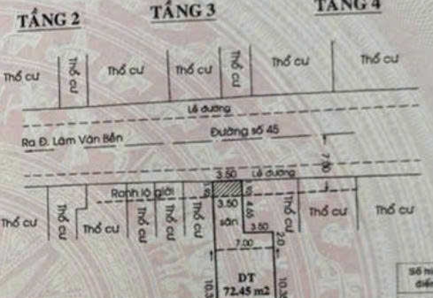 Bán nhà MT đường số Lâm Văn Bền, HCM