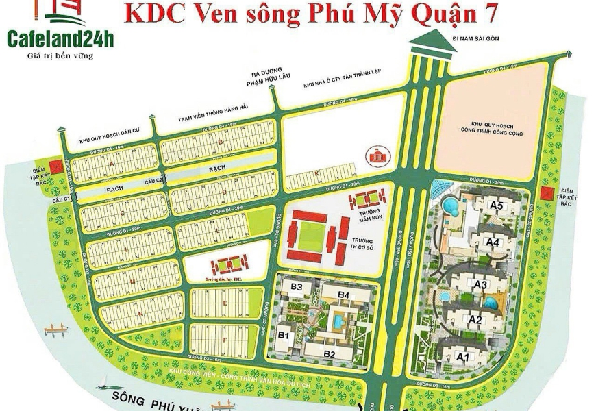 0914020039 EM DUNG Bán lô đất vị trí đẹp dự án KDC - Phú Mỹ Q7, cách Phú Mỹ Hưng 1km