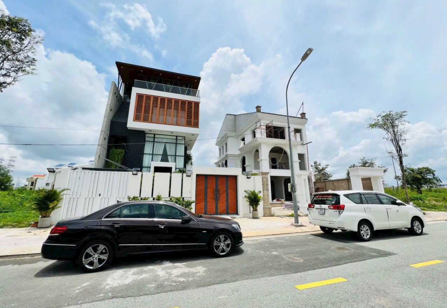 0909227199 Bán Đất Biệt Thự Lô Góc Hai Mặt Tiền, View Sông KDC Bộ Công An Phạm Hữu Lầu