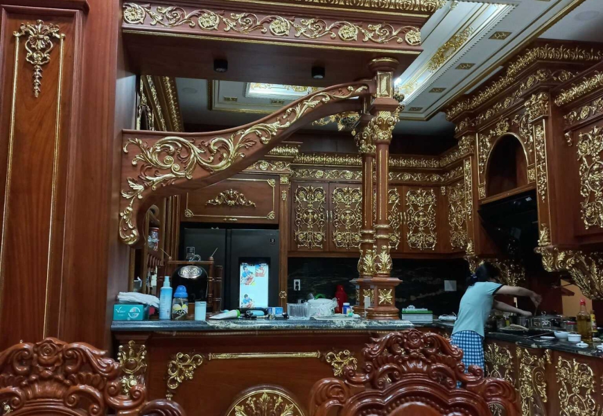 Bán Gấp Biệt Thự Dát Vàng, Gỗ Quý Gõ Đỏ 2 Mặt Tiền Đường Khu Trung Tâm Gò Vấp. Tặng  trọn bộ nội thất nhập khẩu cao cấp Hơn 5 tỷ đồng.