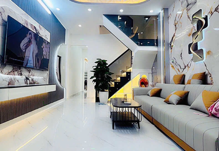 BÁN NHÀ SỔ HỒNG RIÊNG QUẬN 7  HẺM  1005 THÔNG 1041 -  ĐƯỜNG TRẦN XUÂN SOẠN  -QUẬN 7 . ( CÁCH XE HƠI 30 M . HẺM THÔNG TỨ TUNG - THUẬN TIỆN KINH DOANH MUA BÁN )